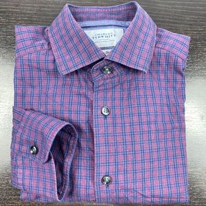 Charles Tyrwhitt slim fit plaid checker 15.5/33in